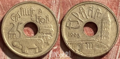 Испания 25 песет 1995 года, KM# 948, 064r-126