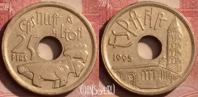 Испания 25 песет 1995 года, KM# 948, 067l-027