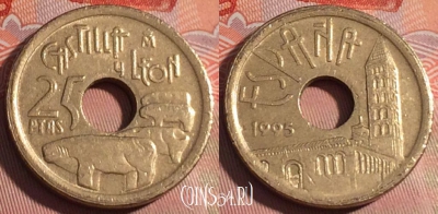 Испания 25 песет 1995 года, KM# 948, 228a-084