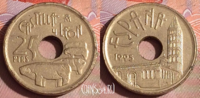Испания 25 песет 1995 года, KM# 948, 260c-028