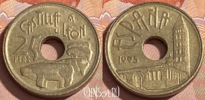 Испания 25 песет 1995 года, KM# 948, 306r-033
