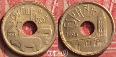 Испания 25 песет 1995 года, KM# 948, 396-132