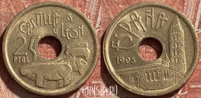 Испания 25 песет 1995 года, KM# 948, 463r-651
