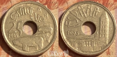 Испания 25 песет 1995 года, KM# 948, 480р-115 ♛