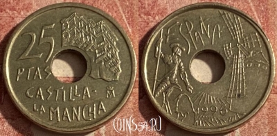 Испания 25 песет 1996 года, KM# 962, 050p-104