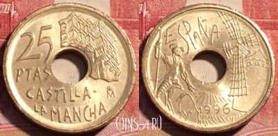 Испания 25 песет 1996 года, KM# 962, 071c-060