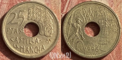 Испания 25 песет 1996 года, KM# 962, 140p-019