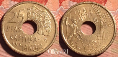 Испания 25 песет 1996 года, KM# 962, 227a-077