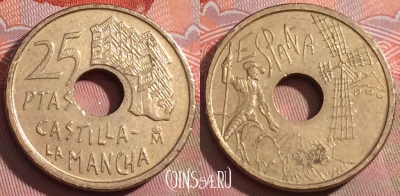 Испания 25 песет 1996 года, KM# 962, 232a-085