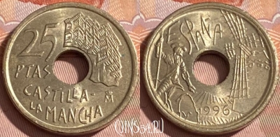 Испания 25 песет 1996 года, KM# 962, 308r-006
