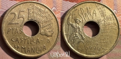 Испания 25 песет 1996 года, KM# 962, 345s-101