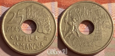 Испания 25 песет 1996 года, KM# 962, 366p-008