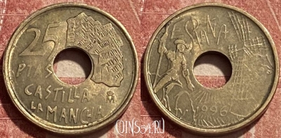 Испания 25 песет 1996 года, KM# 962, 400q-111