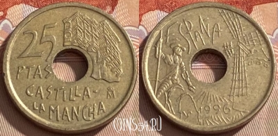 Испания 25 песет 1996 года, KM# 962, 426q-081