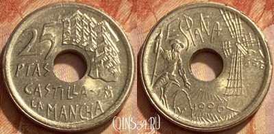 Испания 25 песет 1996 года, KM# 962, 461q-352