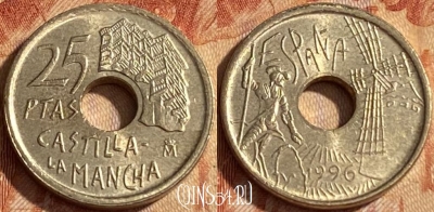 Испания 25 песет 1996 года, KM# 962, 462r-276 ♛
