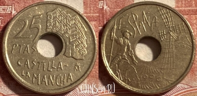 Испания 25 песет 1996 года, KM# 962, 492р-118