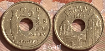 Испания 25 песет 1997 года, KM# 983, 225r-109