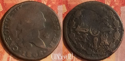 Испания 4 мараведи 1808 года, KM# 427, 172o-133