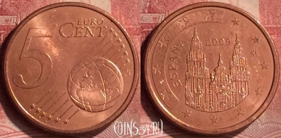 Испания 5 евроцентов 2009 года, KM# 1042, 103m-053