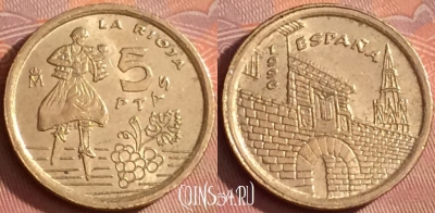Испания 5 песет 1996 года, KM# 960, 334l-053