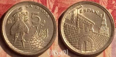 Испания 5 песет 1996 года, KM# 960, 404-007