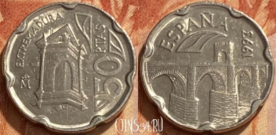 Испания 50 песет 1993 года, KM# 921, 461q-342 ♛