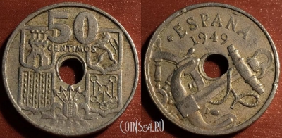 Испания 50 сантимов 1949, 56-022