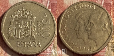 Испания 500 песет 1987 года, KM# 831, 055p-197 ♛