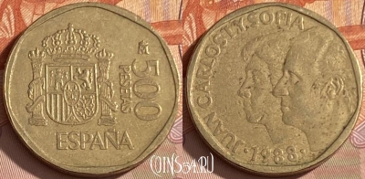 Испания 500 песет 1988 года, KM# 831, 345p-085 ♛