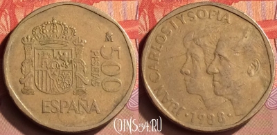 Испания 500 песет 1988 года, KM# 831, 425-075