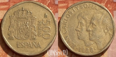 Испания 500 песет 1988 года, KM# 831, 461q-295 ♛