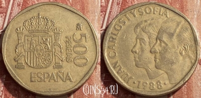 Испания 500 песет 1988 года, KM# 831, 462q-406