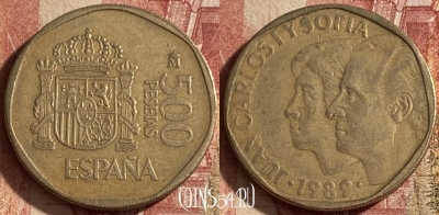 Испания 500 песет 1989 года, KM# 831, 093q-052 ♛
