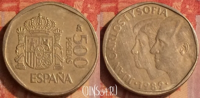 Испания 500 песет 1989 года, KM# 831, 170o-134