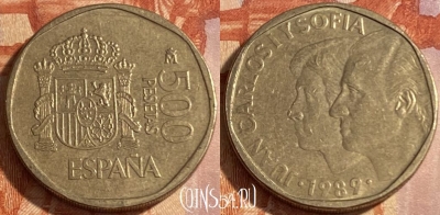 Испания 500 песет 1989 года, KM# 831, 412r-012 ♛