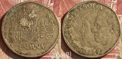 Испания 500 песет 1989 года, KM# 831, 478р-058