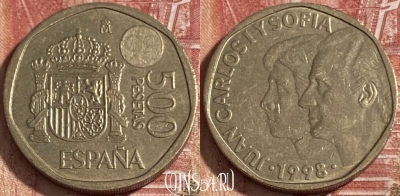 Испания 500 песет 1998 года, KM# 924, 482р-073 ♛