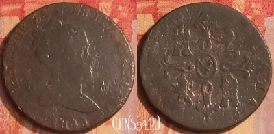 Испания 8 мараведи 1845 года A, KM# 531, 168o-073