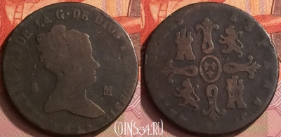 Испания 8 мараведи 1849 года, KM# 531, 216o-103