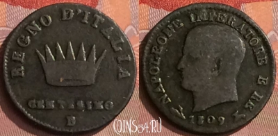 Италия 1 чентезимо 1809 года, C# 1, 246o-058