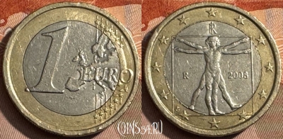 Италия 1 евро 2008 года, KM# 250, 468s-578