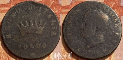 Италия 1 сольдо 1809 года, 461q-081 ♛