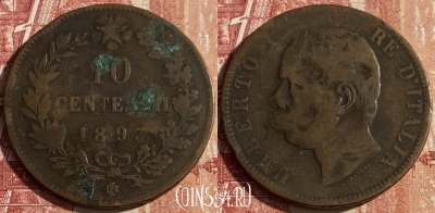 Италия 10 чентезимо 1893 BI, KM# 27, 437p-128 ♛