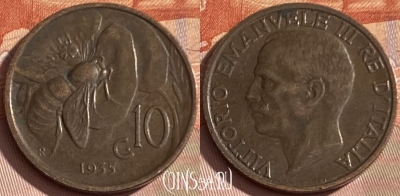 Италия 10 чентезимо 1935 года, KM# 60, 348p-132 ♛