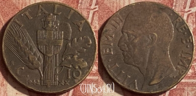 Италия 10 чентезимо 1942 года, KM# 74a, 090q-019 ♛
