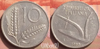 Италия 10 лир 1988 года, KM# 93, 079o-077