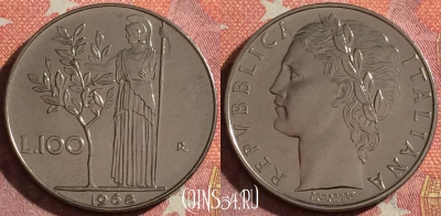 Италия 100 лир 1968 года, KM# 96.1, 346-112
