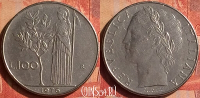 Италия 100 лир 1976 года, KM# 96.1, 050n-154
