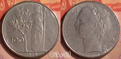 Италия 100 лир 1978 года, KM# 96.1, 159m-081